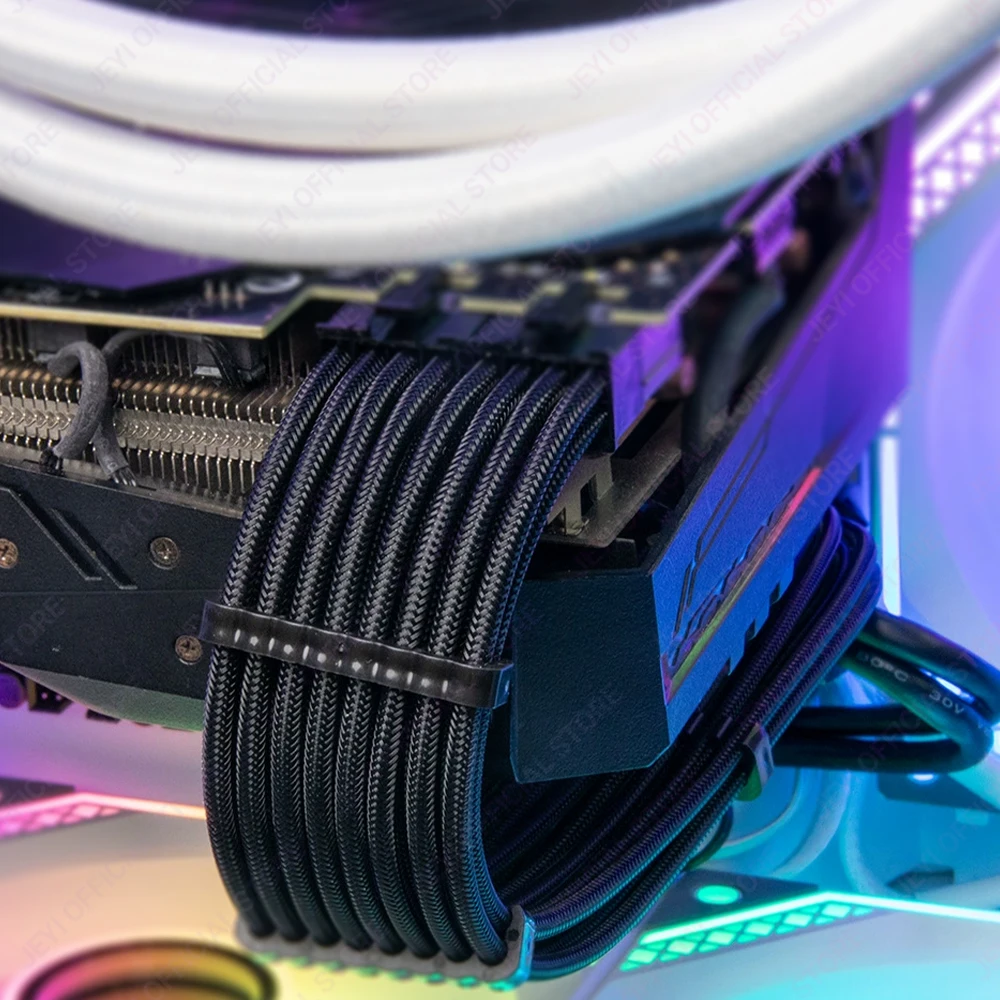 مجموعة كابل تمديد JEYI PSU - 24Pin ATX + 8Pin EPS...