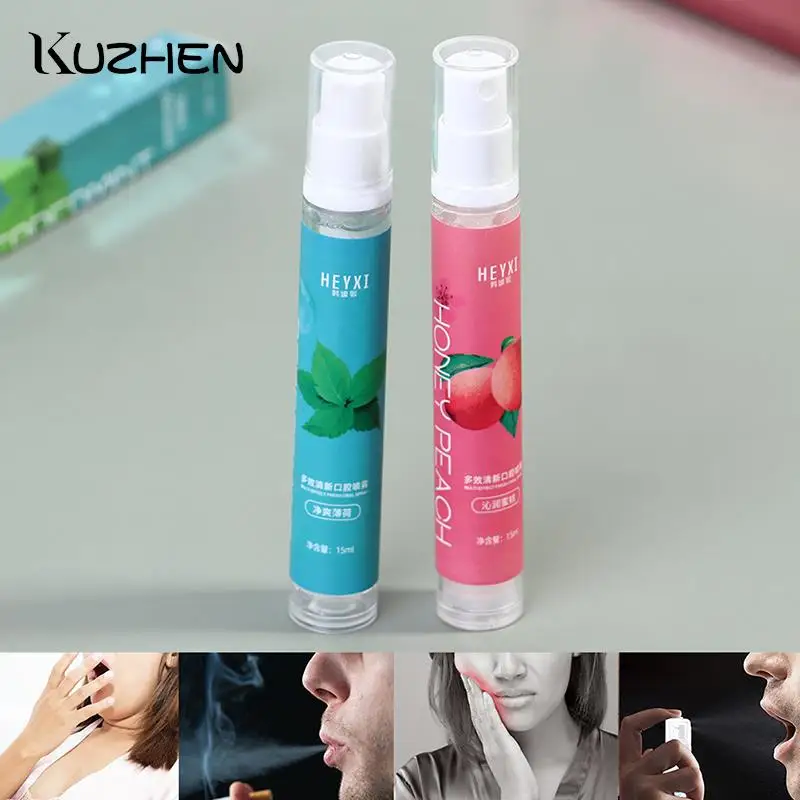 15ml Fruity Breath Peach Breath Freshener Oral Spray Refreshing Spray