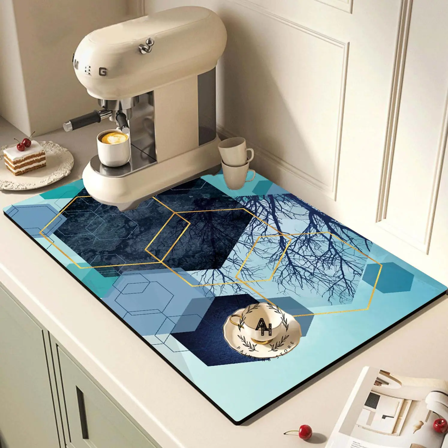 Mat Pad Drying kitchen drain mat Super Absorbent Placemat Tableware Bottle;