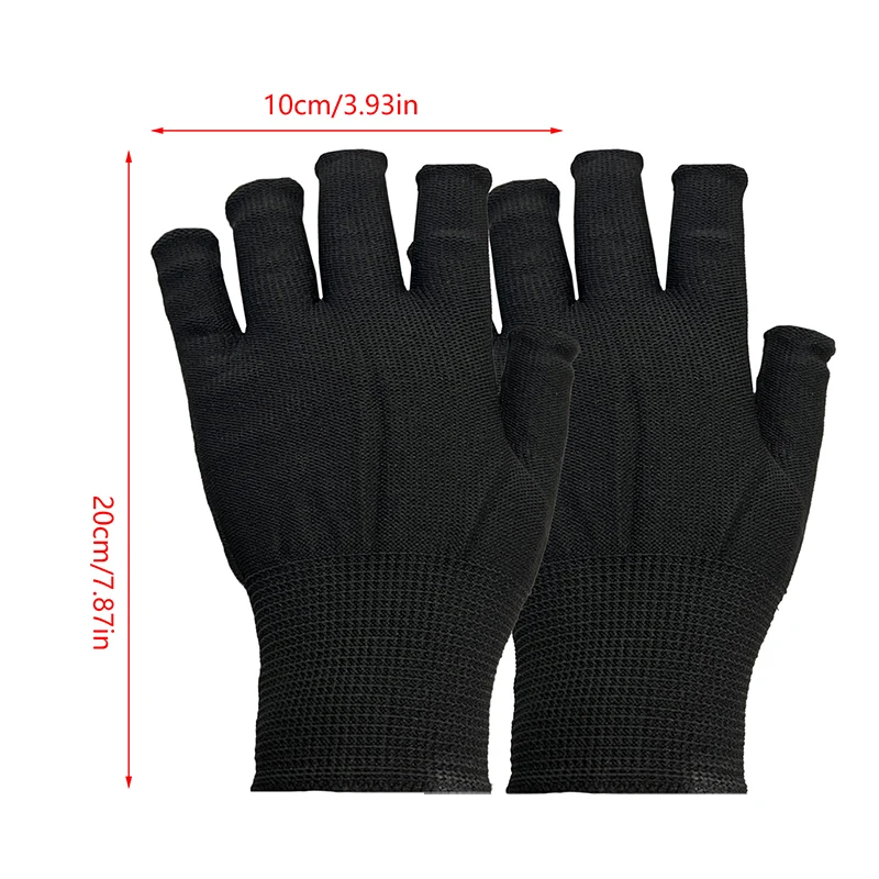 Nail Gloves 1 Pair fingerless gloves half finger gloves sunscreen gloves sun protection gloves