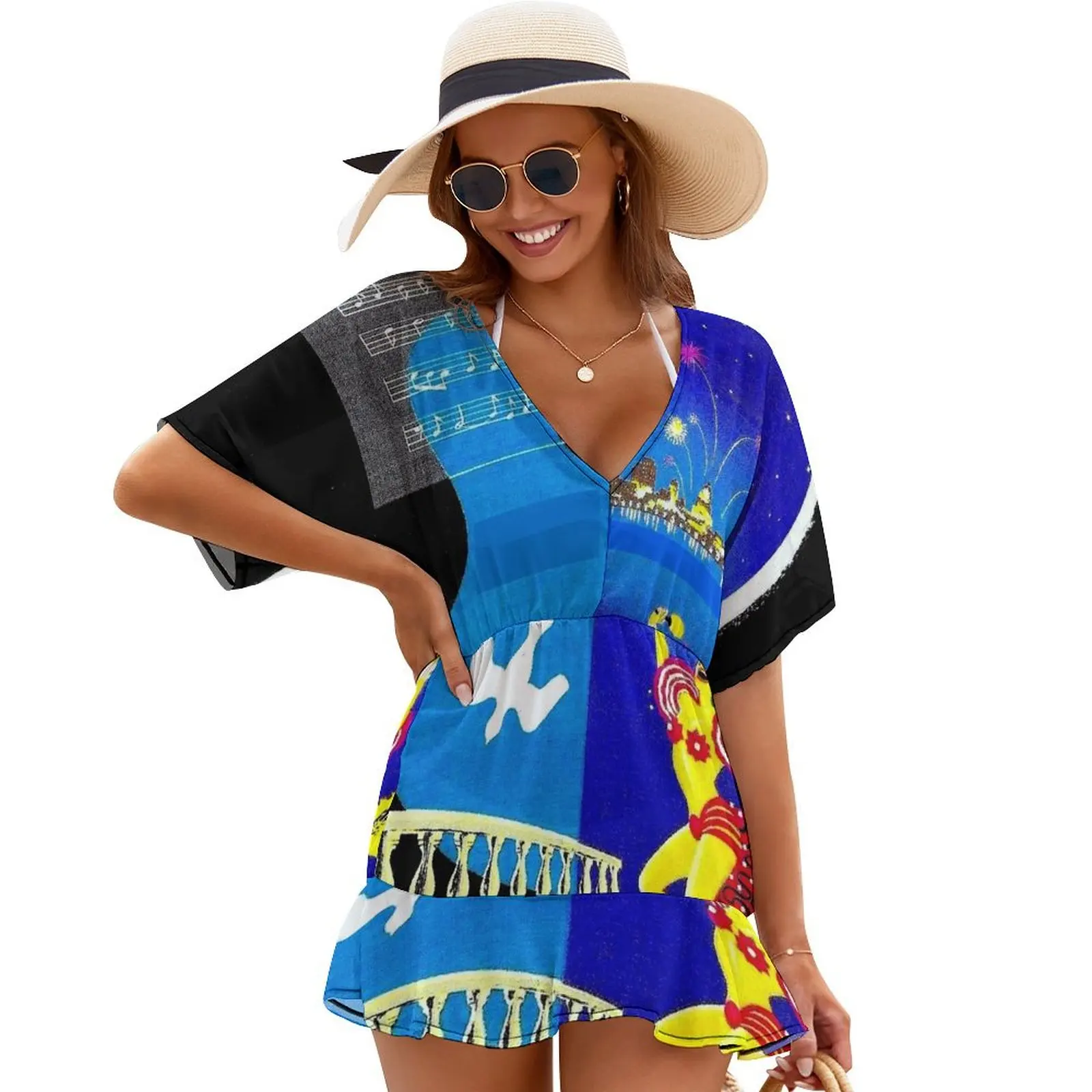 

HAVANA CUBA : Vintage Travel Advertising Print Cover Ups Elegant gown