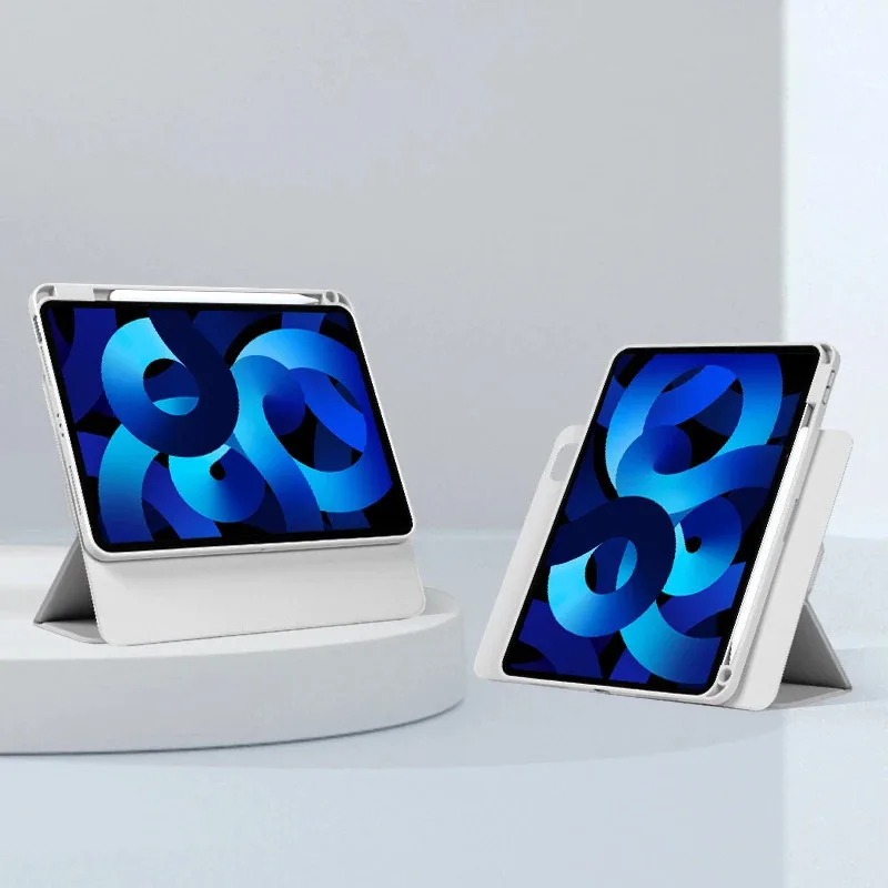 Enhanced 360° Rotating Magnetic Detachable Tablet Case with PU Cover