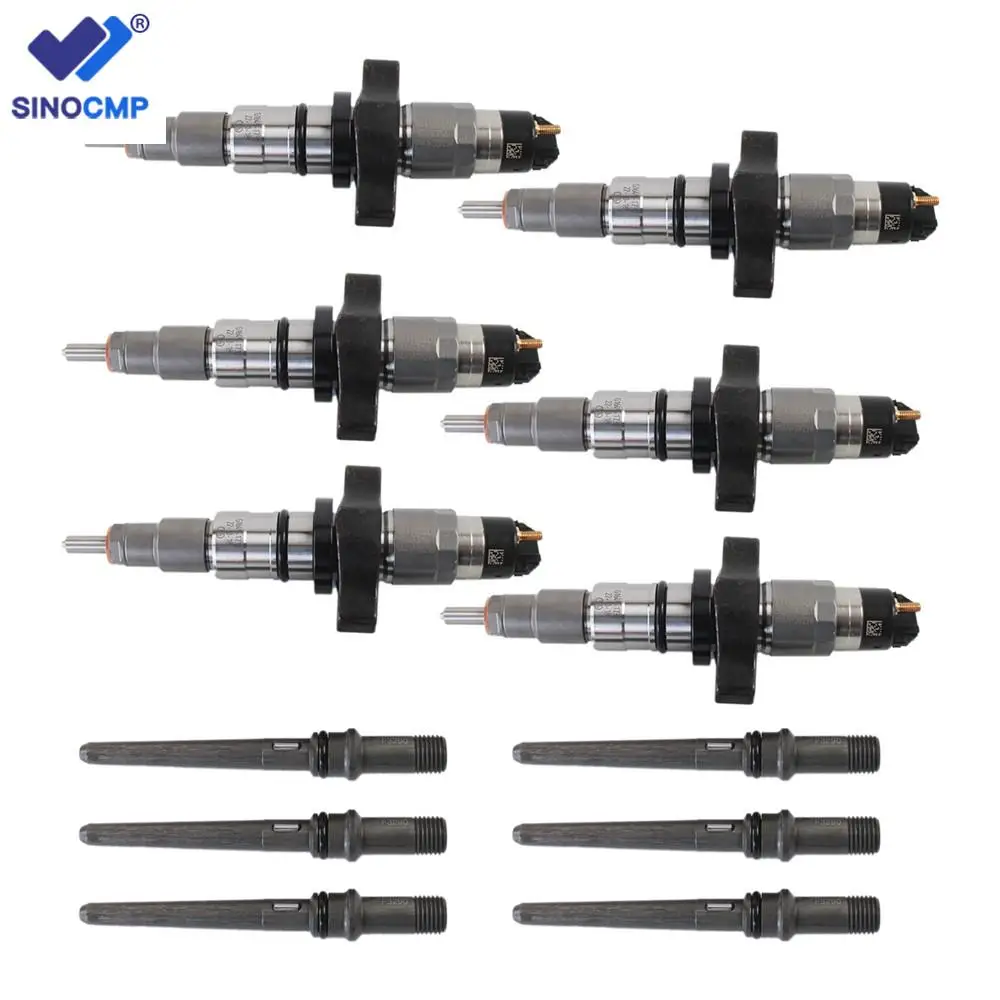 

6pcs Fuel Injector with 6pcs Tube kit 0445120238 for Dodge Pick-up Truck Cummins 5.9L Diesel 2004-2009 35-81314ARD 0445120032