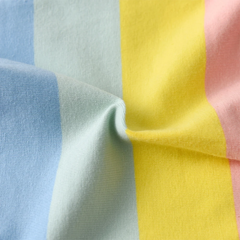 Dxton 2 stücke anzüge für Mädchen Kurzarm T-Shirts & Shorts Sommer Kleinkind Kleidung Set Einhorn applizierte Tops mit Regenbogen Shorts – Detail 9