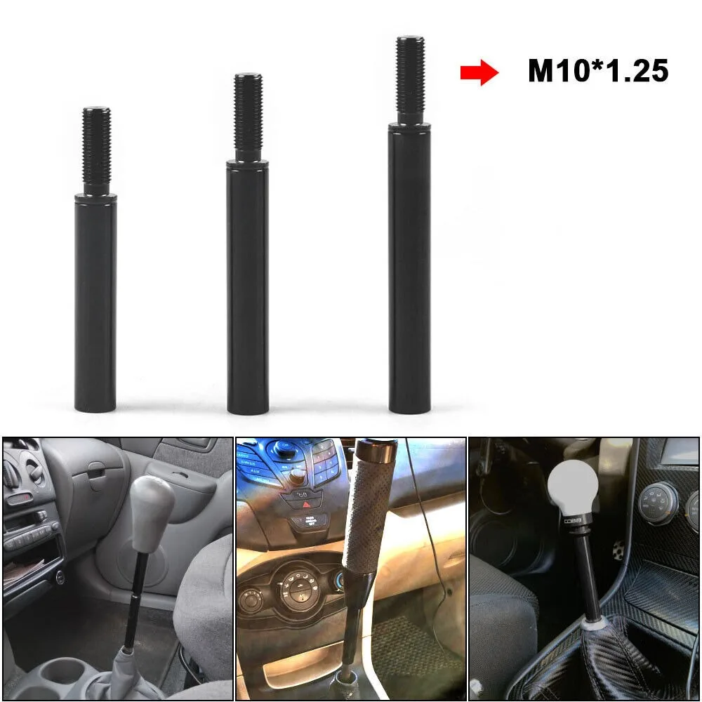 

3" 3.5" 4" M10 X1.25 Shift Knob Extender Extension Lever Gear Manual Shifter Rod Extension Rod