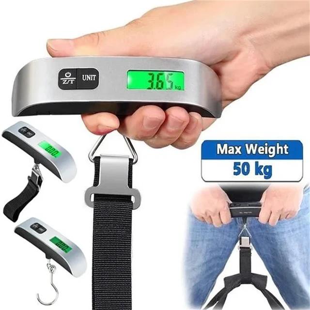110lb/50kg LCD Digital Luggage Scale Portable Electronic Suitcase Scale  Travel Baggage Bag Hanging Scales Weight Balance Tool - AliExpress