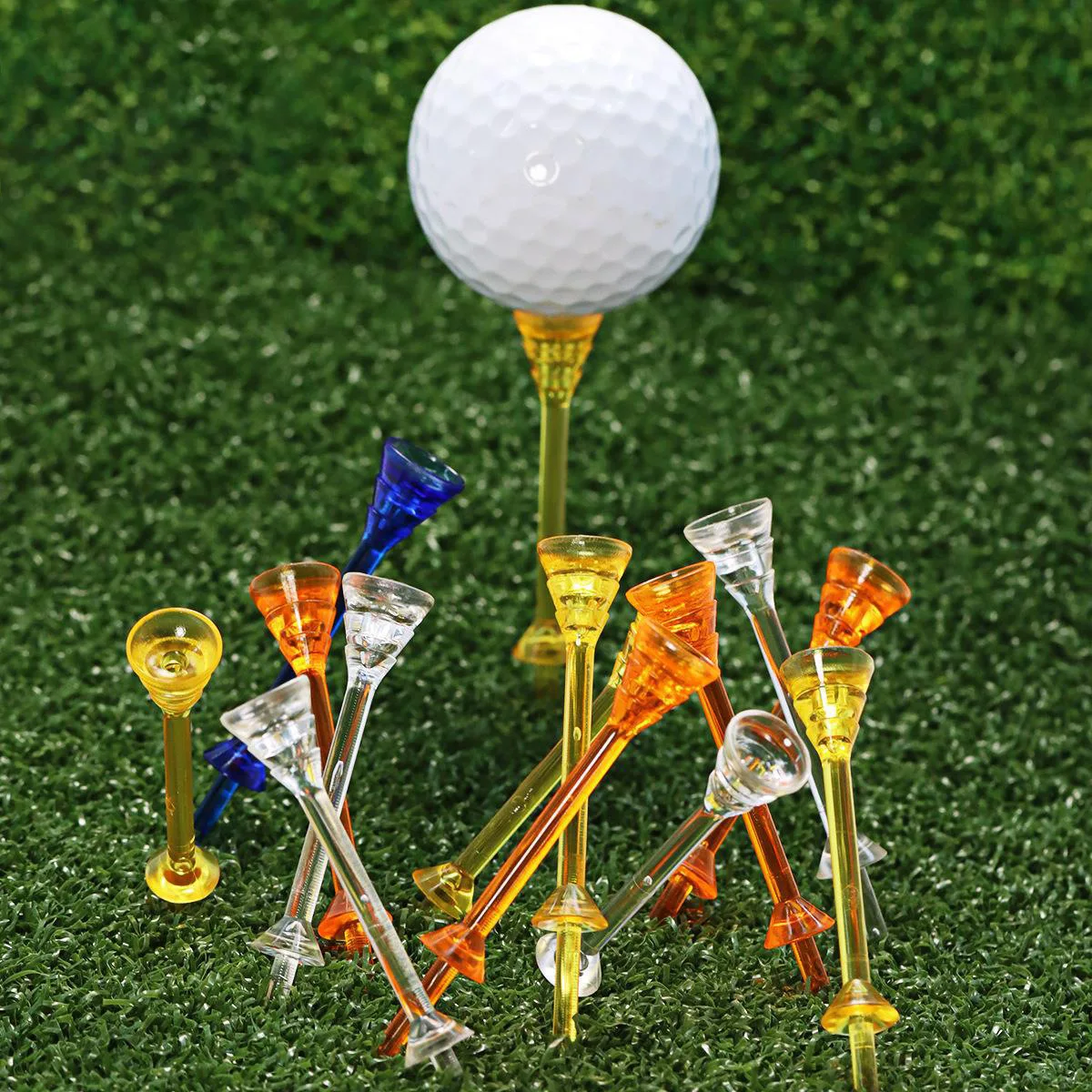 Description Picture 6 of itemPGM 50pcs Golf Tees Plastic Transparent 83mm Tee Random Colors TE014