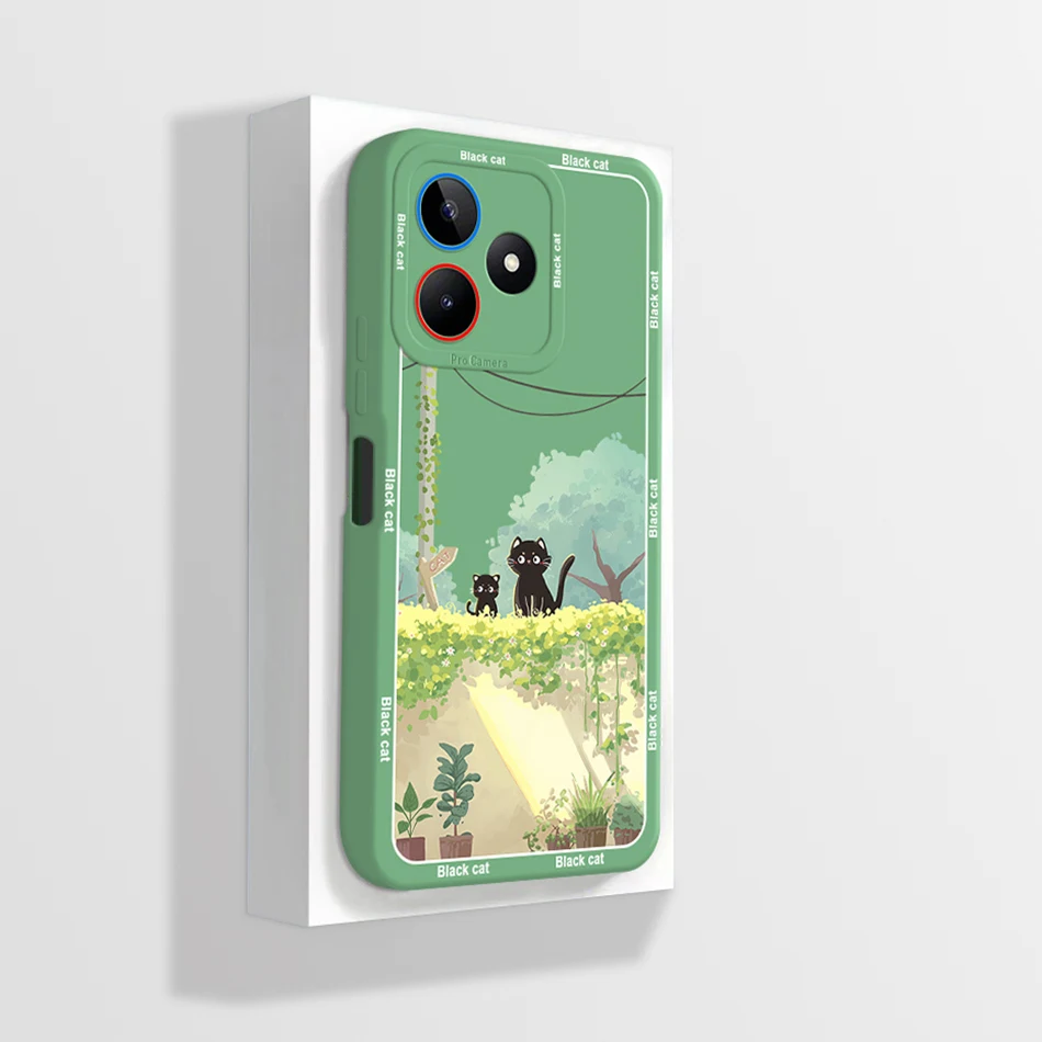 Elegant Floral Phone Case with Full Camera Protection - Realme Note 50