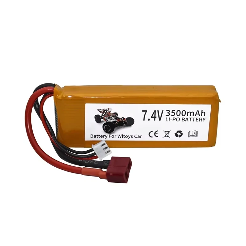 Batteria LiPo 7,4V 3300mAh 2S T Plug Per WLtoys 144001, 124016, 124017, 124018 – Con Caricabatterie
