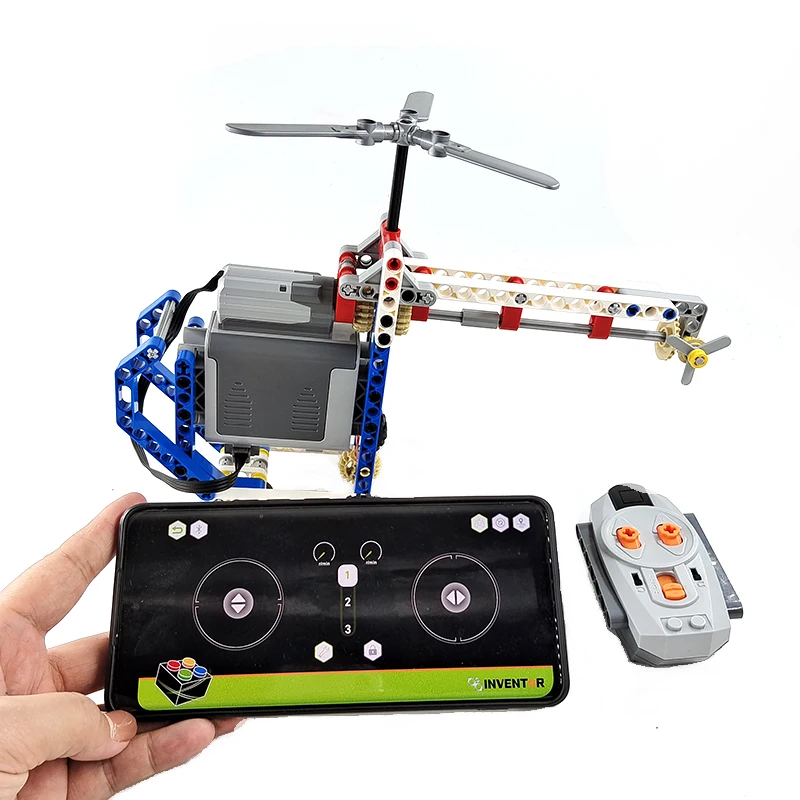 

Technical RC APP Programmable Motor Helicopter Robot Building Block For Student 9686 Wedo Education Kids Moc Learning Brick Toy