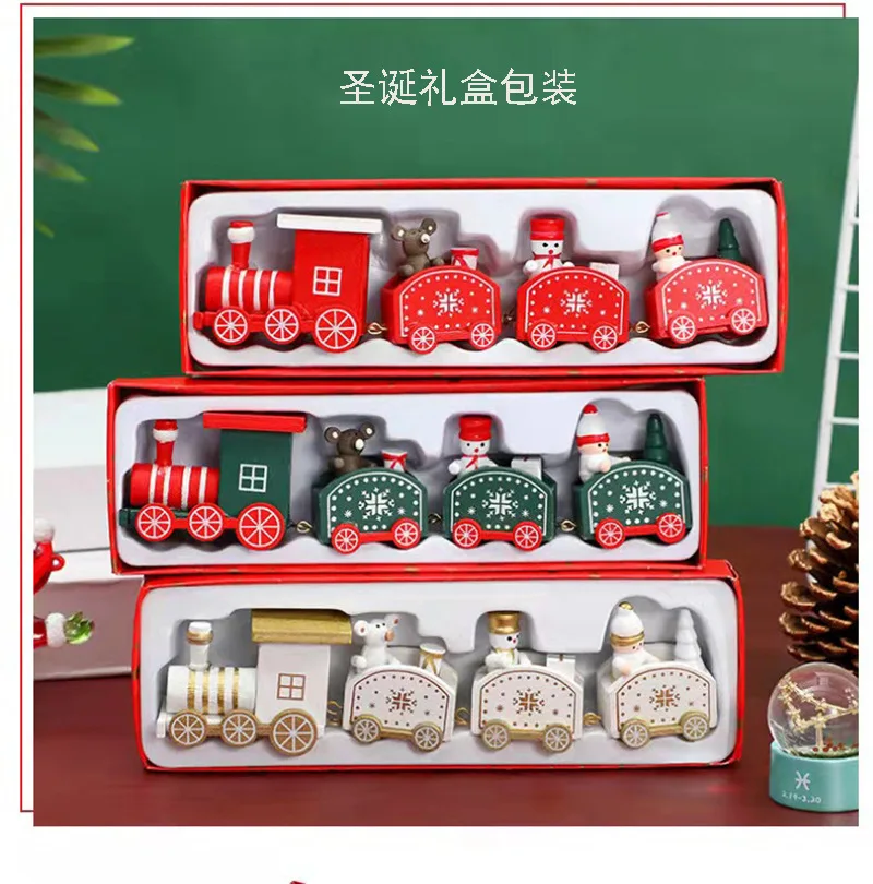 Christmas Train Merry Christmas Decorations For Home 2024 Cristmas Ornament Xmas Navidad Noel Gifts Happy New Year 2025 Gifts