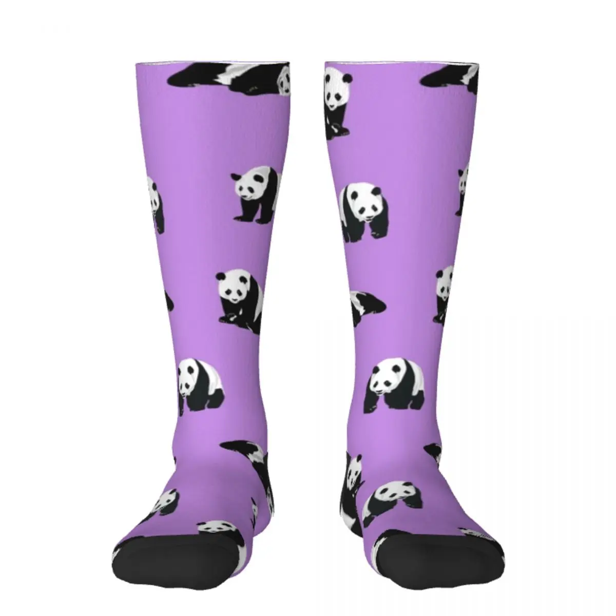 

Фиолетовые носки Pandas, подарки на зиму, женские носки, мужские носки