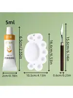 12/18/24 Color Acrylic Paint Set+palette + scraper-0.169oz/5ml for artists, students, crafts, DIY wall and costume painting 2