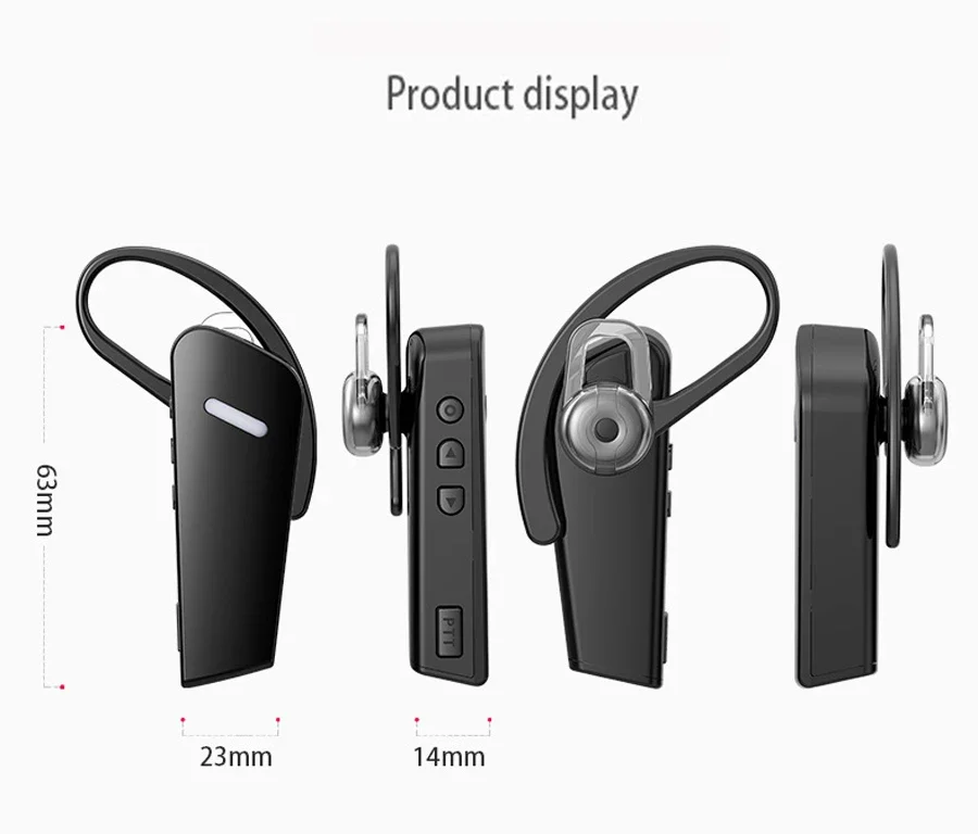 Walkie Talkie Wireless Mini 3W 400-470Mhz Radio Earphone Radio Beauty Salon Hair Salon Restaurant Ear Hook Small Compact 4