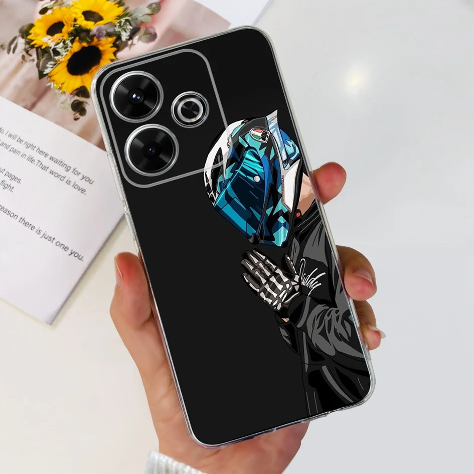 2024 Fashion Tulip Flower & Butterfly Soft Silicone Clear Phone Case