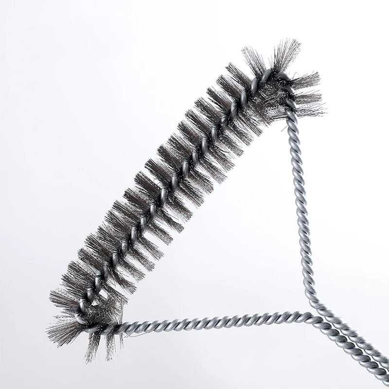 Grill Brush Cleaning Tool Stainless Steel Bristles Non-Stick Cleaning Brush Triangle Wire Barbecue Kit Kitchen Accessories