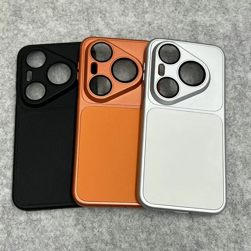 Vegan Leather TPU Soft Silicone Phone Case with Camera Protection