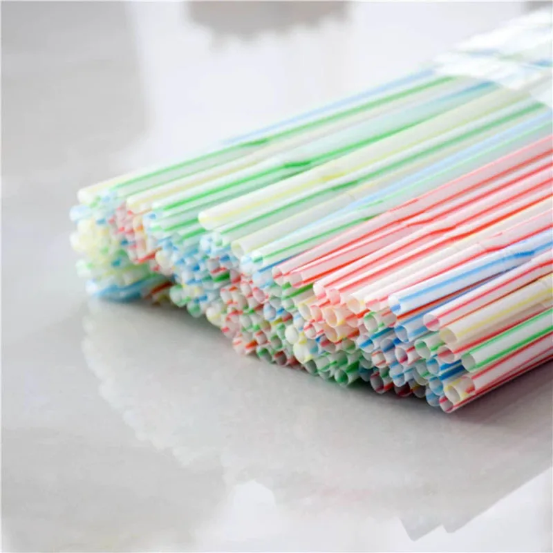 500-1000Pcs Disposable Plastic Straws For Drinking Kitchen Wedding Dining Birthday Party Beverage Accessories Cocktail Rietjes disposable plastic straws