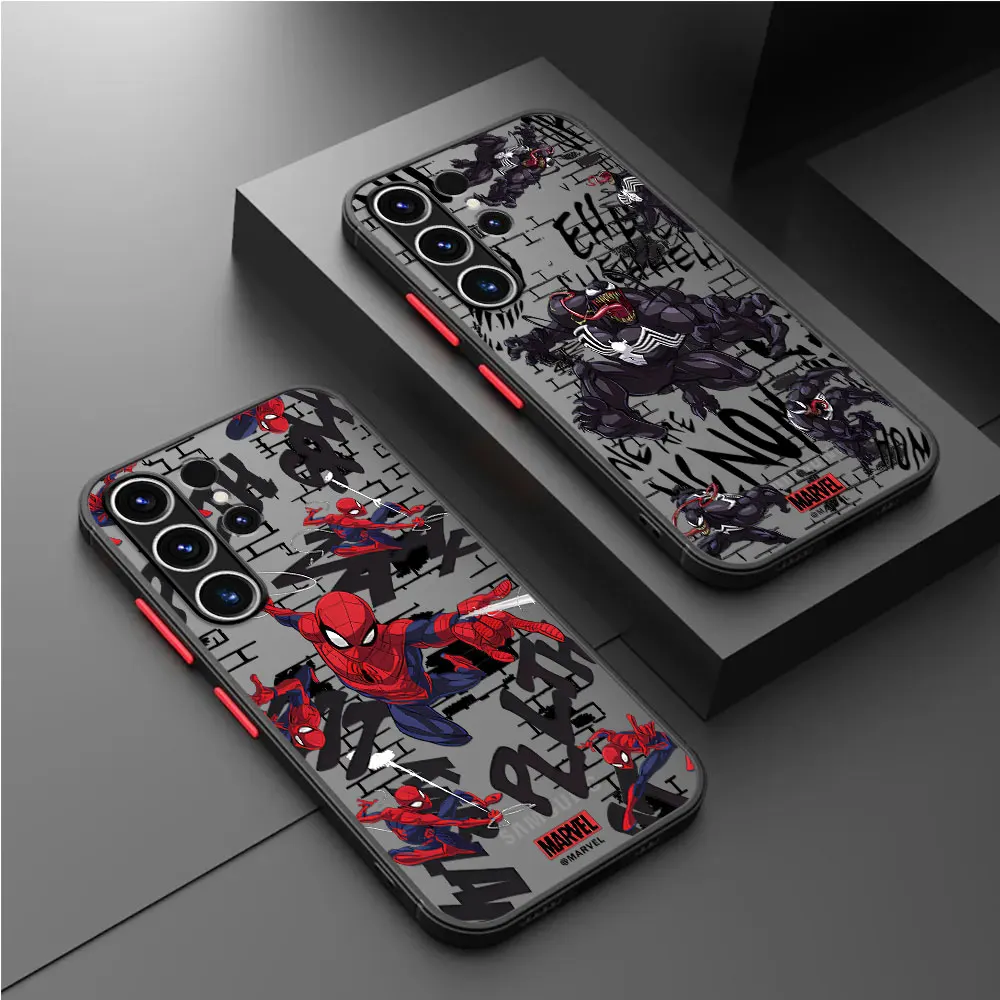 Cover Soft Funda Hard Pc Marvel Spiderman Venom Custodia Per Telefono Per Samsung Galaxy S21 Plus S23 Ultra S10 Lite S22 5G S9 S20 Fe S10
