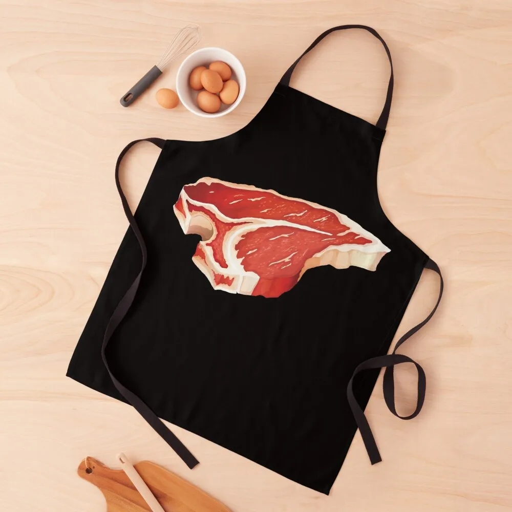 

Raw T-Bone Beef Steak Apron Home Supplies christmas kitchen Christmas gift Barber Apron