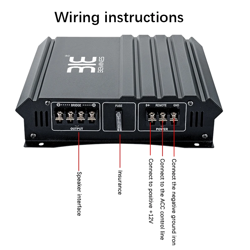 Audio Amplifier 12V1500W Multichannel Car Audio Amplifier GZ-26 2Channel Automotive Sound Amplifier Class AB Car Digit Power Amp