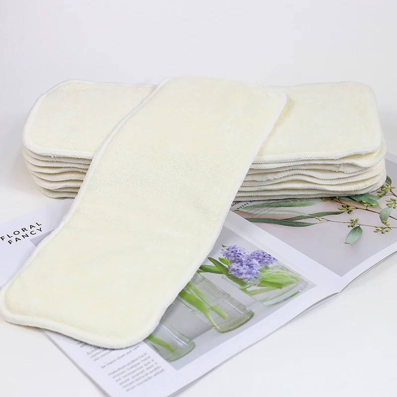 5pcs Ananbaby Reusable Pure Bamboo Material Cloth Diaper Inserts For Baby Best Organic Cloth Diaper Inserts