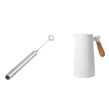 

1 Pcs Electric Milk Frother Milk Steamer & 1 Pcs 1L Glass Liner Vacuum Flask Hot Water Jug Leakproof Hot Water Pot