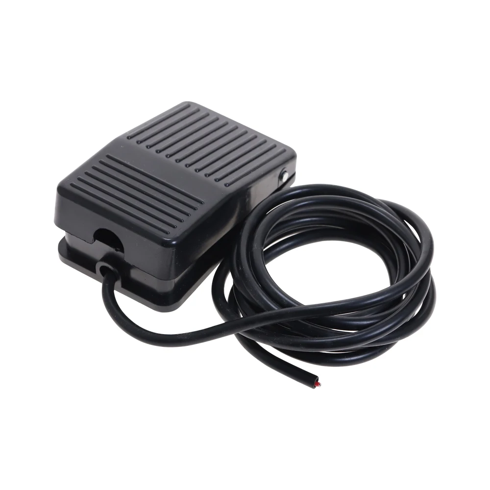 

TFS-01 AC 250V 10A SPDT NO NC Antislip Plastic Momentary Power Foot Pedal Switch w 2M electric wire