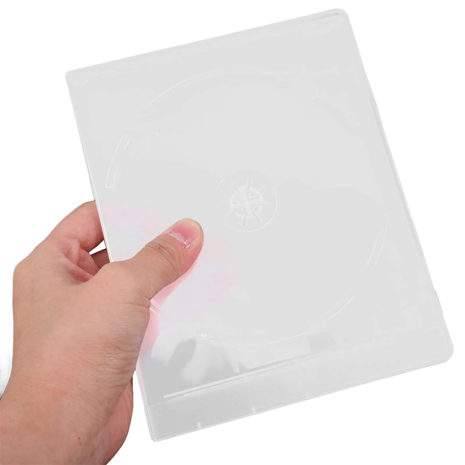 8Pcs 투명 플라스틱 Cd 보관 상자 더블 디스크 케이스 사각형 외부 슬리브 빈 표준 Cd 홀더 디스크 주최자 Dvd 보호