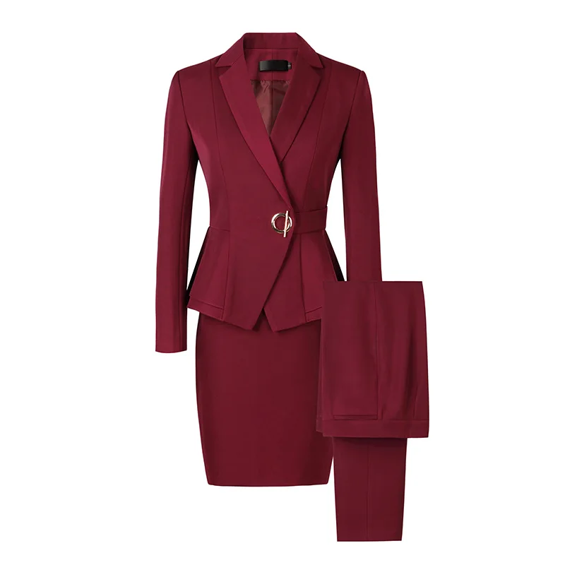 Korean Autumn Women's Set Office Set Skirt 2-piece Set Women's Suit Formal Set Elegant Temperament Professional Set Skirt