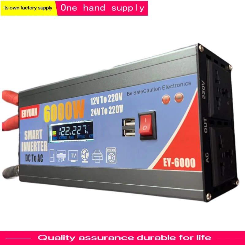 XY Doppia tensione DC24V 12V 48V 60V a AC 110V 220V Trasformatore nominale Inverter 1000W 1100W Convertitore DC-AC a onda di cruda corretti - immagine 2