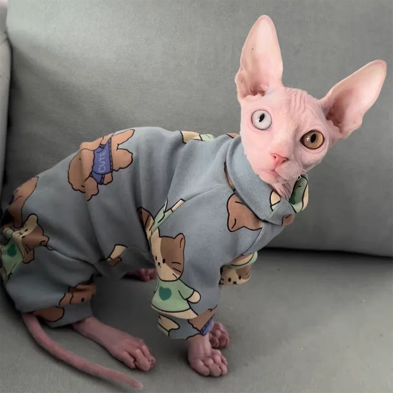 Fur Coats for Cats | Cat Winter Coat, Sphynx Cat Clothes One Hole