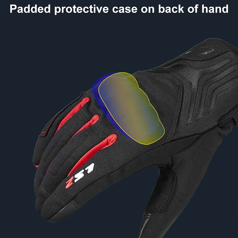 LS2 Original Motorcycle Gloves Men Winter Windproof Warm Waterproof Full Finger Guantes Motocross Riding Gloves Anti-fall Luvas motorcycle gloves sports gloves winter gloves