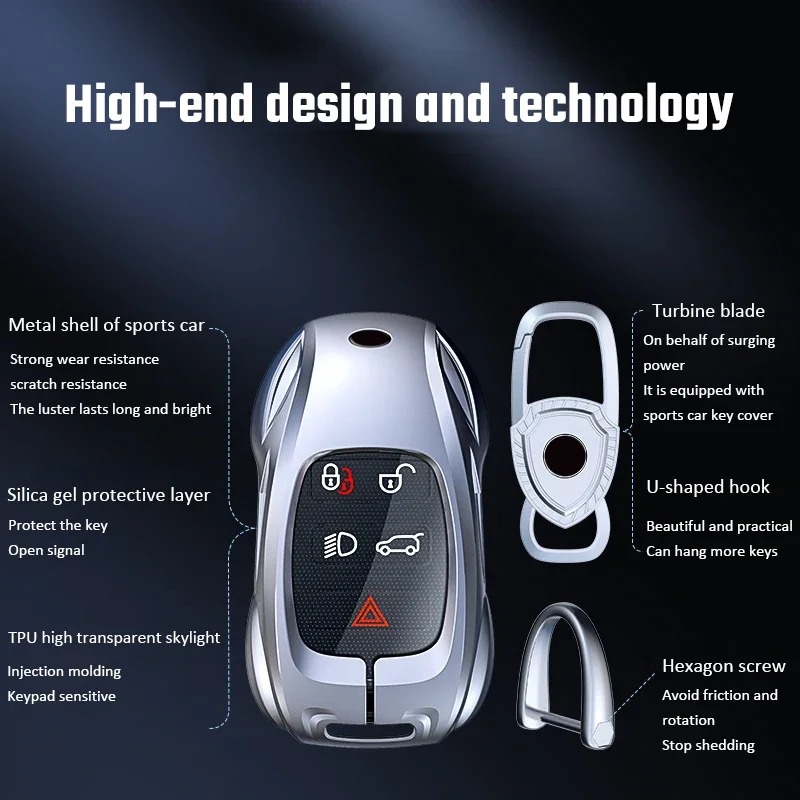 Premium Zinc Alloy Remote Car Key Protector Case Cover