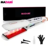 Steam Hair Straightener with Infrared 2 Inches Plate Hair Flat Iron 450°F Professional Salon Hair Styling Tool Dual Voltage 1