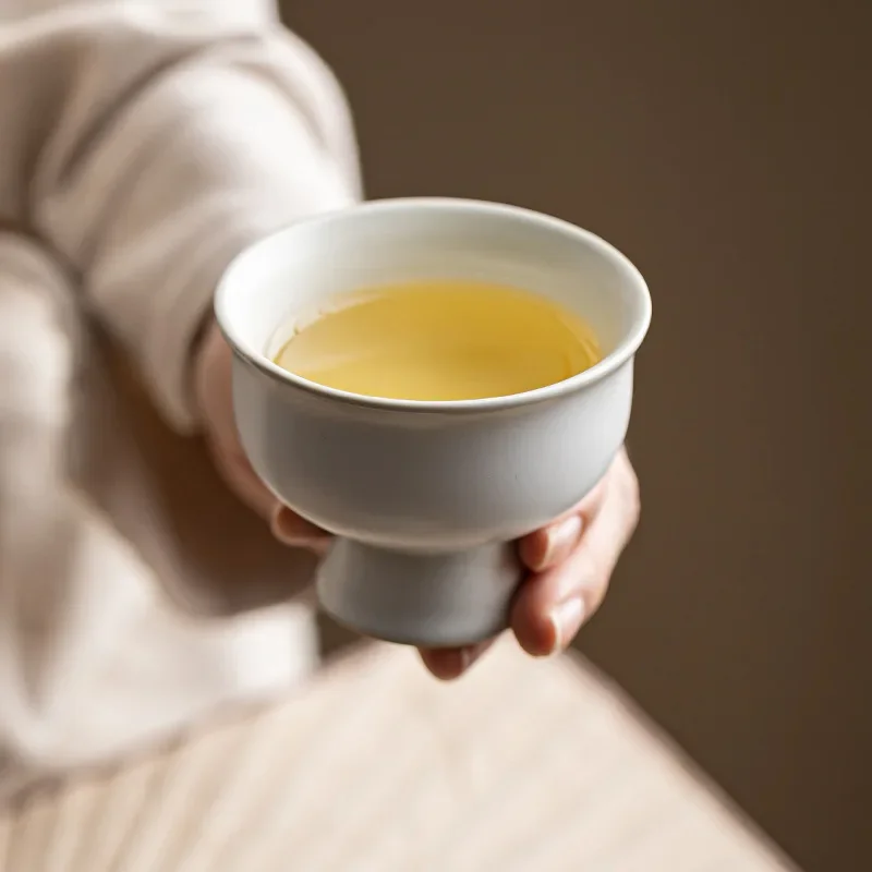 Japanese Ceramic Goblet Kung Fu Small Tea Cup Simple Master Cup Single Personal Tea Chinese Teacup Bowl