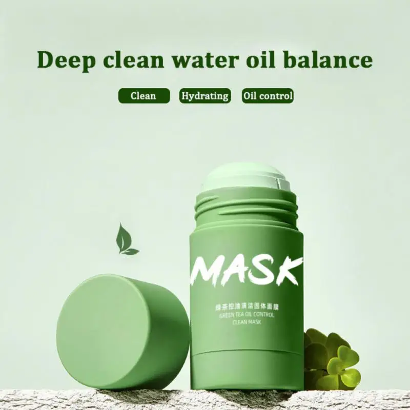 

Green Tea Face Masks Solid Face Mask Stick Deep Clean Pore Moisturizing Oil Control Remove Pores Blackhead Face Skin Care Tools