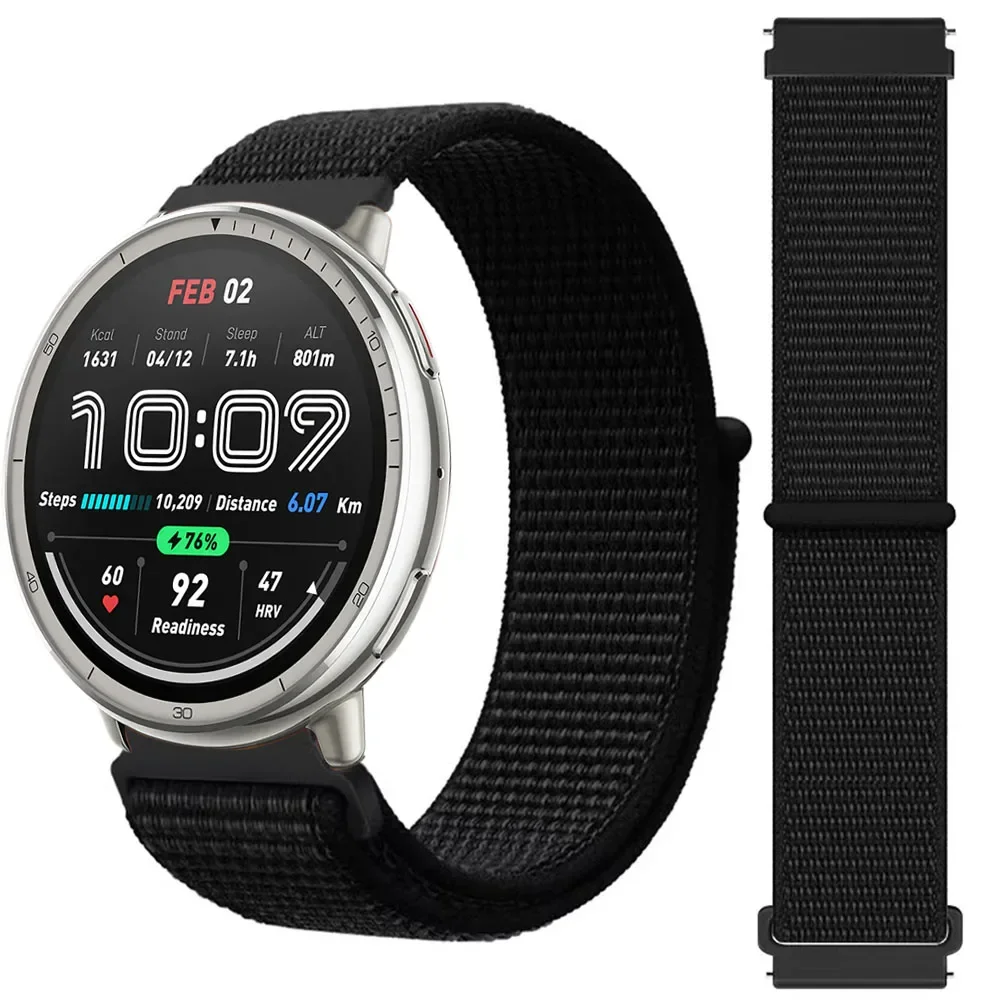 Sports Nylon Loop Strap - 20mm/22mm Adjustable Wristband