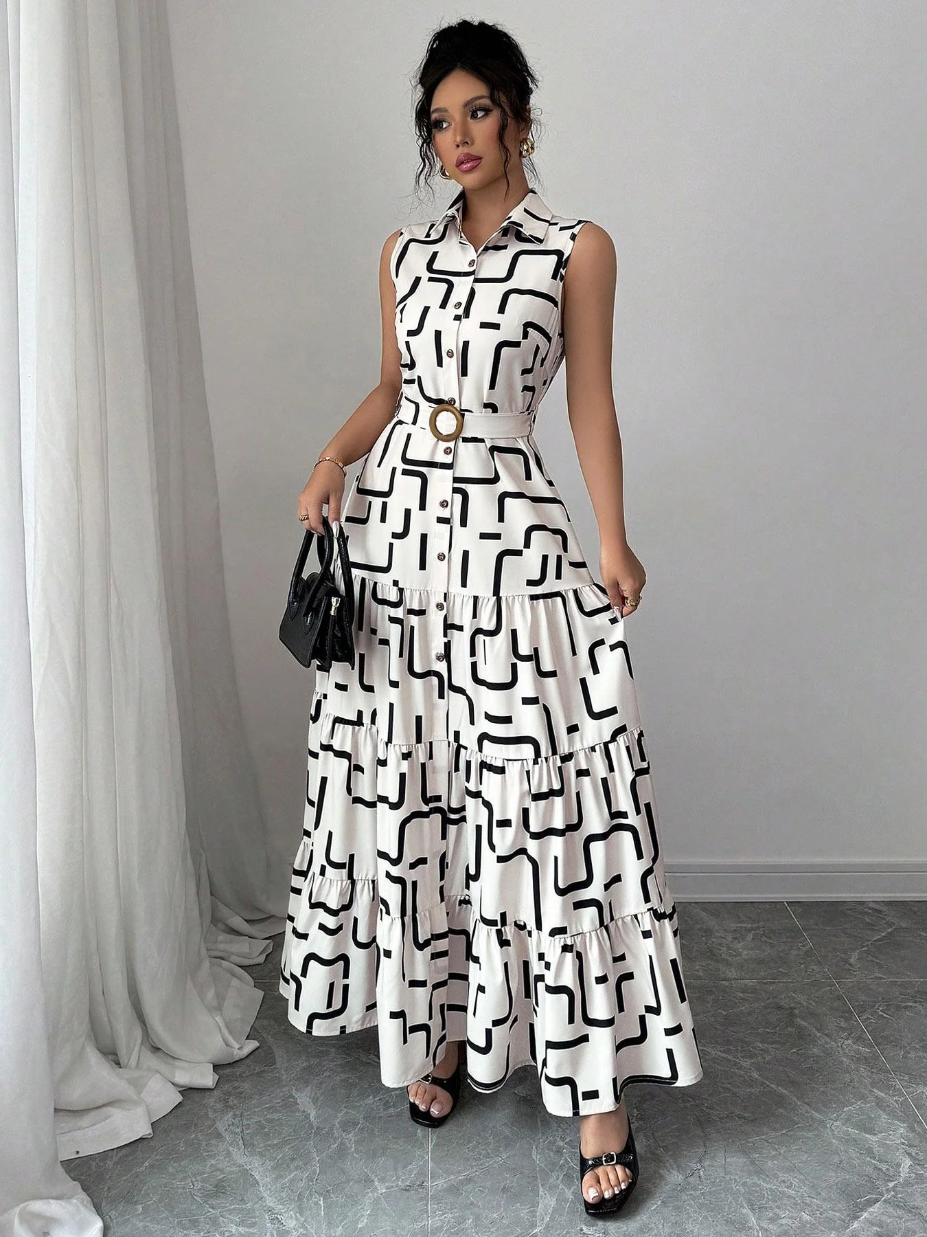 فستان كاجوال أنيق للسيدات، تصميم أنيق لكل مناسبة، قماش خفيف الوزن مثالي لارتداء الربيع والصيف