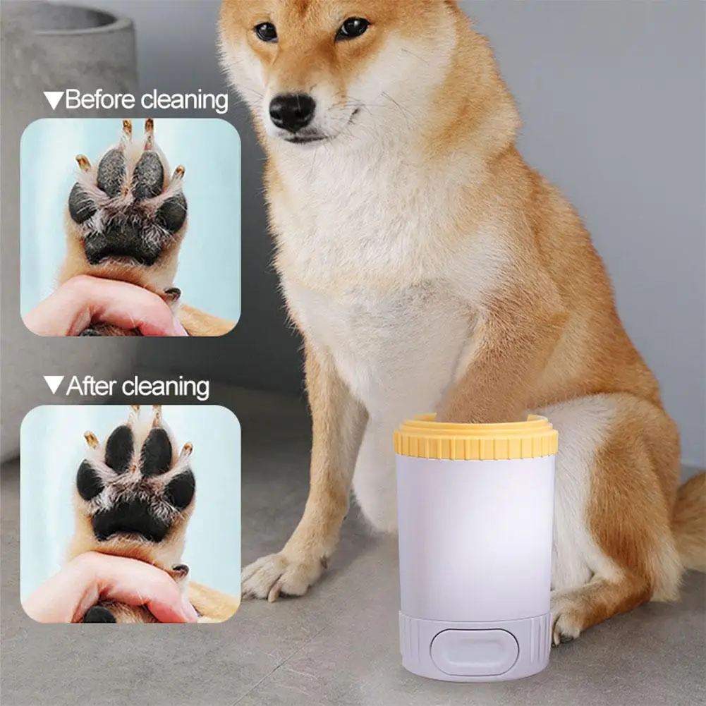 Pet Foot Washing Cup Outdoor Travel Automic Puppy Kitten Cleaner Supplies Silicone Paw Dog Wash Pet Foot Cup Tool M0e9