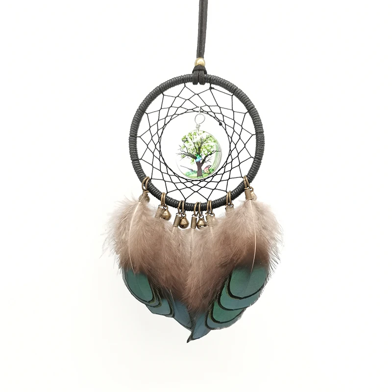 Mini Dream Catcher With Natural Feather Dreamcatcher Wind Chime Hanging - Image 6