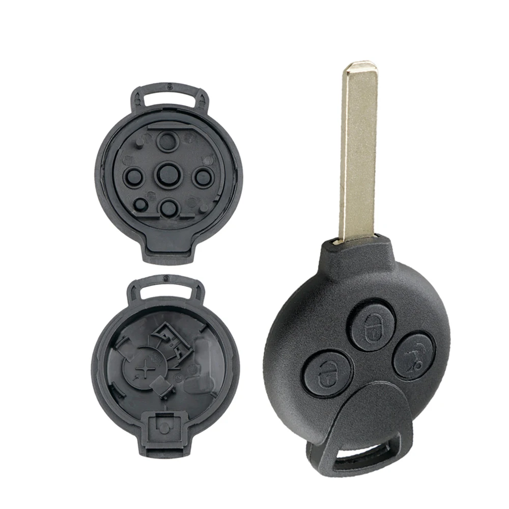 Car Key Shell 3 Buttons Car Remote Key Shell Case Replacement Fit for Fortwo 451 2007-2013 / Mercedes-Benz Smart