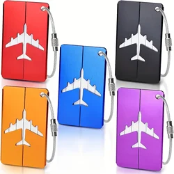Premium Aluminum Luggage Identification Tags with Business Card Holder - Set of 10 (5 mixed colors)