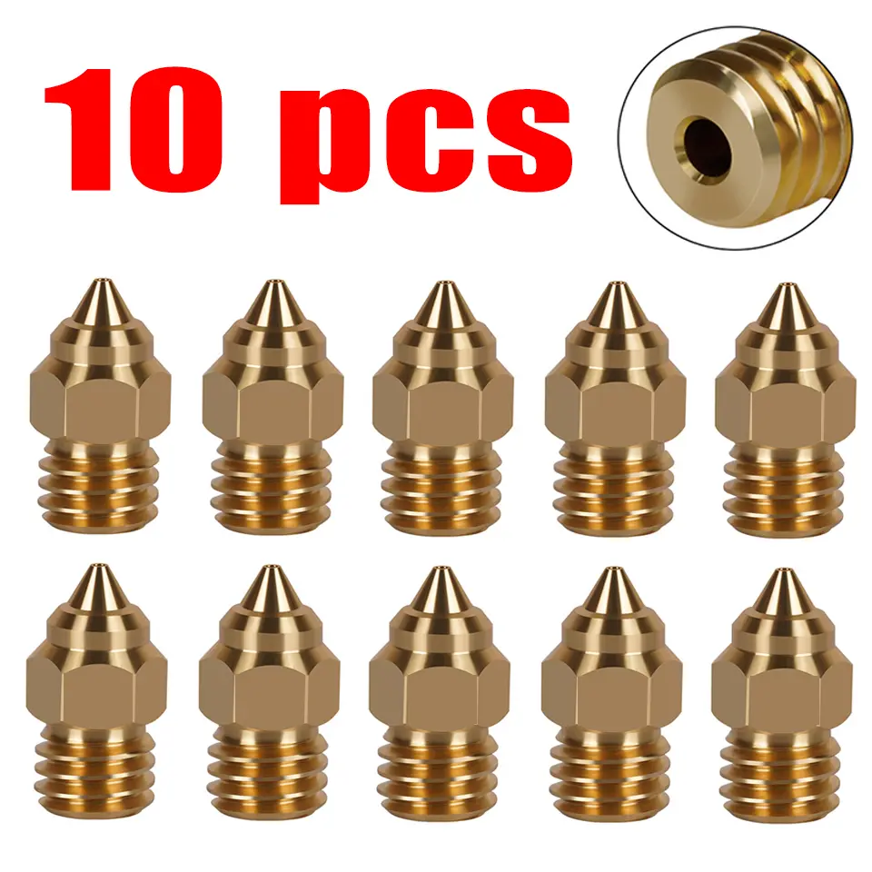 MK8 Nozzle For CR-6 SE Hard Steel Brass Copper Plated Nozzles for CR6 SE CR5 Pro Ender 3 S1 Pro CR10 V2 Ender5 Nozzle 0.4 0.6mm image 12
