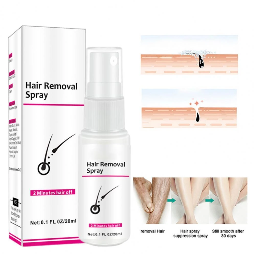 Hair Inhibitor Spray Painless Moisturizing Travel friendly Women Men