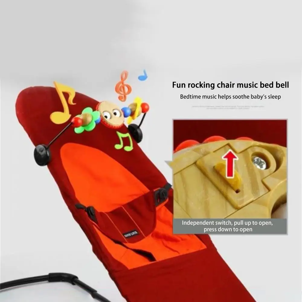 Baby Chair Toy Prevent Crying Multicolor Rattle Rotatable Cartoon Carriage Rocking Chair