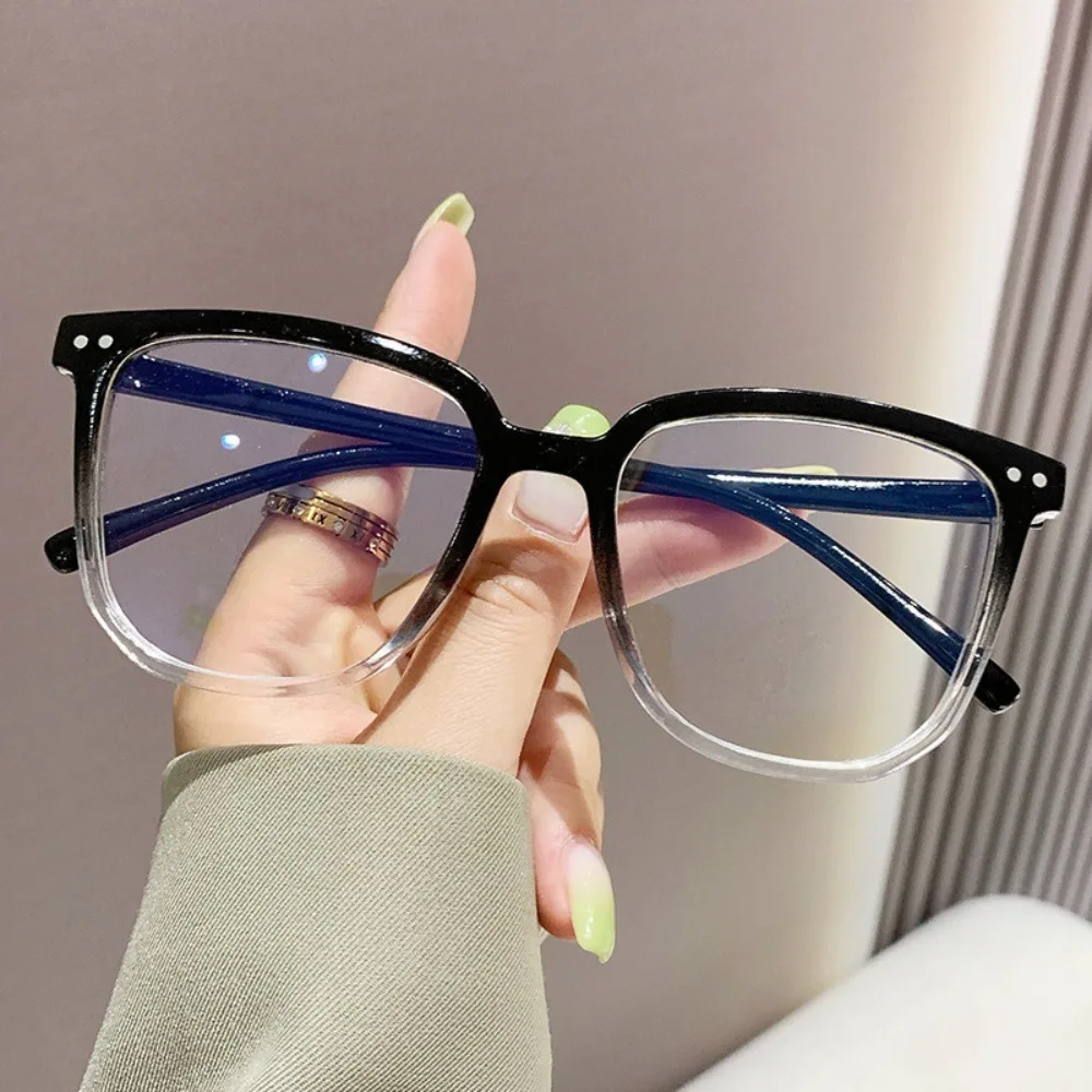 Anti Blue Light Glasses Korea Modern Retro Oval Square Rectangle Frame For Women Men