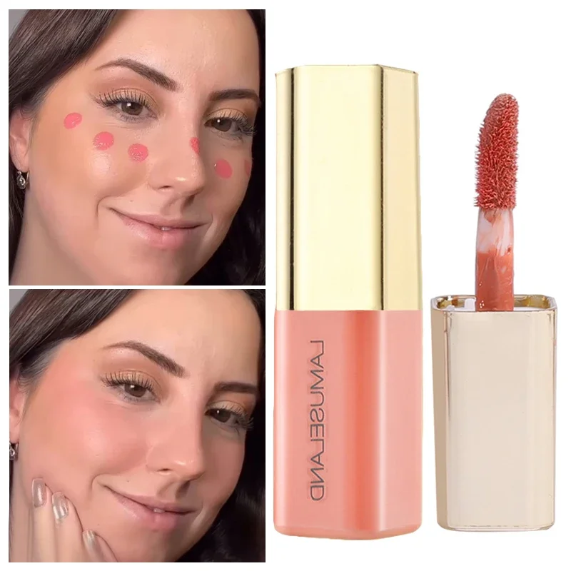 Mini Fard Facciale Impermeabile Guancia Naturale Rouge Lunga Durata Setosa Liscia Guancia Tinta Liquida Viso Peach Fard Cosmetici Di Bellezza