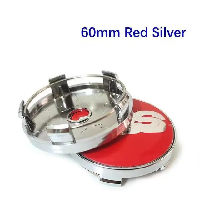 4 Pz/Set 60Mm Rosso Argento Bbs Logo Badge Emblem Auto Styling Wheel Center Hup Cap Car Retrofit Accessori Auto Decorativi