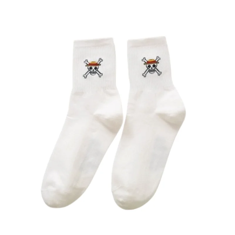 Anime Socks Anime Cartoon Tony Tony Chopper Cosplay Casual Outdoor Socks Funny Luffy Design Unisex Harajuku Cotton Skarpetki Gift